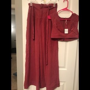 Free People: Crop Top and Pants set